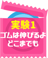 実験1　ゴムは伸びるよどこまでも