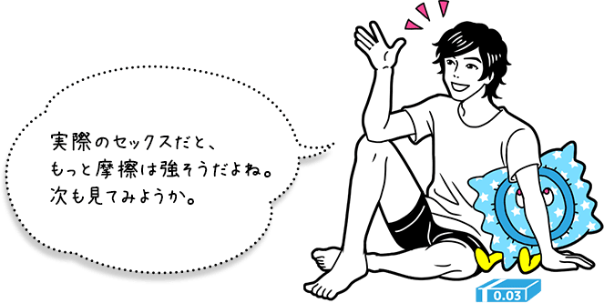 実際のセックスだと、もっと摩擦は強そうだよね。次も見てみようか。