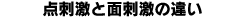 点刺激と面刺激の違い