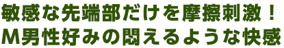 敏感な先端部だけを摩擦刺激！Ｍ男性好みの悶えるような快感
