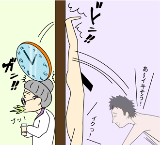 逆立ちオナニー