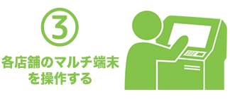 3.各店舗のマルチ端末を操作する
