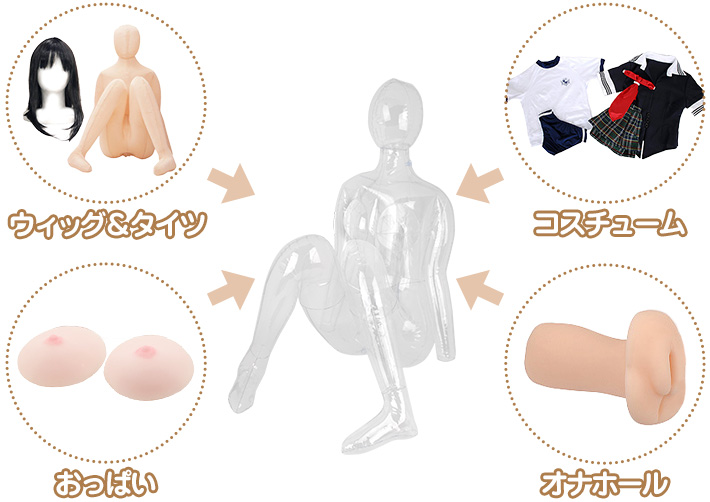 自分好みにカスタムできるエアドール