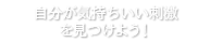 自分が気持ちいい刺激を見つけよう!